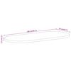 vidaXL Bordplate 100x50x2,5 cm oval heltre mango