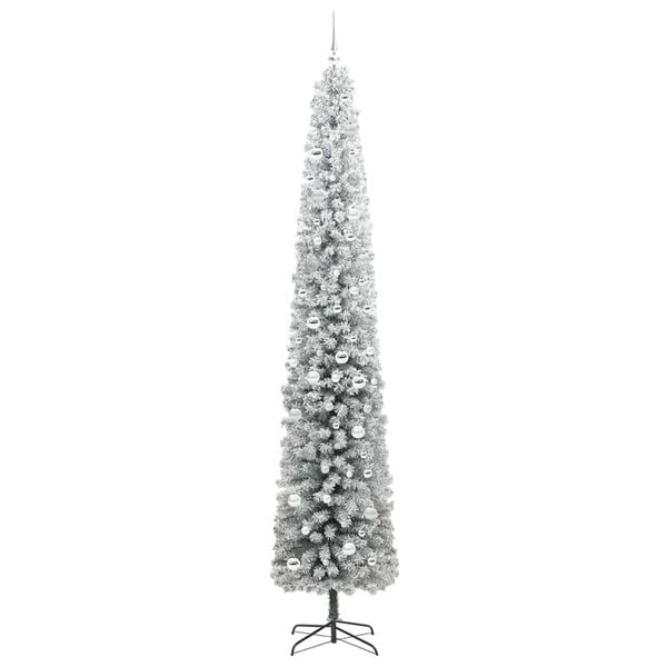 vidaXL Kunstig juletre med 300 LED gr&oslash;nn 270 cm PVC og st&aring;l og plast