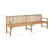 vidaXL Hagebenk 240 cm heltre teak