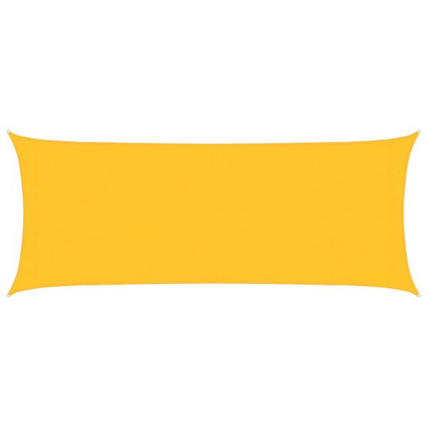vidaXL Solseil 160 g/m² rektangulær gul 2x4,5 m HDPE