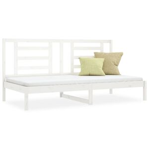 vidaXL Dagseng uten madrass hvit 90x200 cm heltre furu