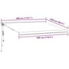 vidaXL Automatisk uttrekkbar markise med LED burgunder 300x250 cm