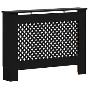 vidaXL Radiatordeksel svart 112x19x81,5 cm MDF