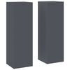vidaXL Planteholder 2 stk. Antrasitt 24 x 24 x 75 cm Kaldvalsest&aring;l