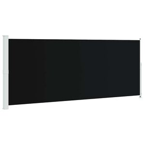 vidaXL Uttrekkbar sidemarkise 200x500 cm svart
