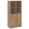 vidaXL Highboard med d&oslash;rer artisan eik 68x37x142 cm konstruert tre