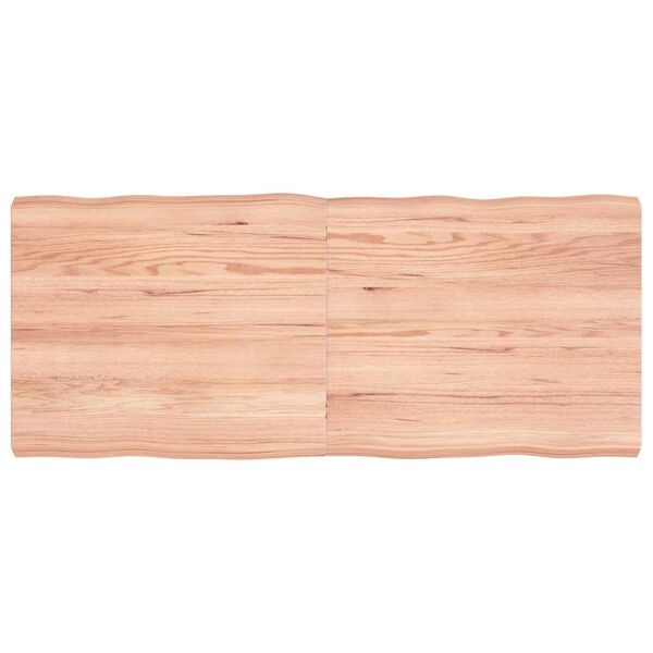 vidaXL Bordplate lysebrun 140x60x(2-6)cm behandlet heltre naturlig