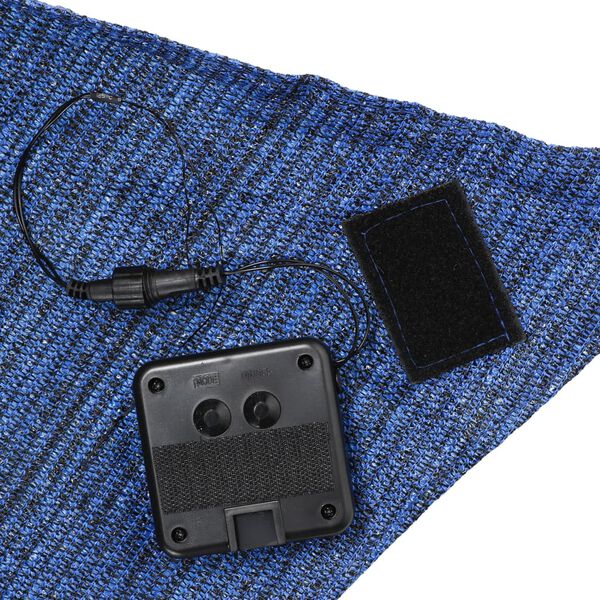 HI Solseil med 100 lysdioder 2x3 m lyseblå