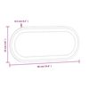 vidaXL LED-baderomsspeil 60x25 cm oval