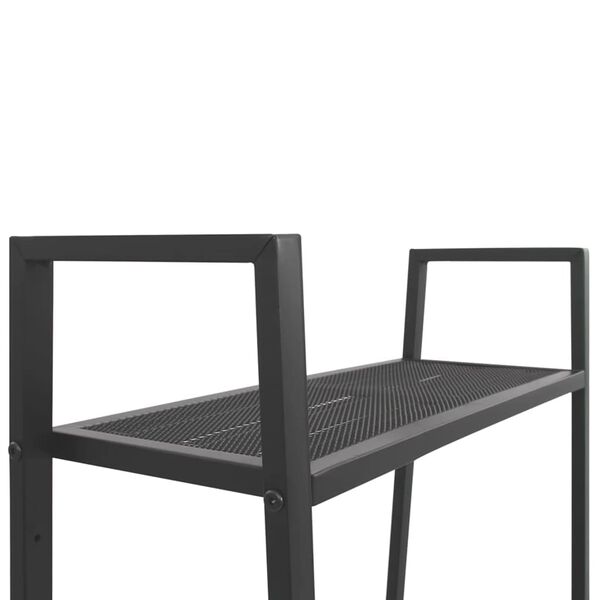 vidaXL Stigehylle 4 etasjer metall antrasitt