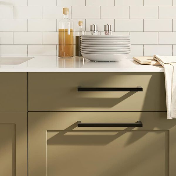 vidaXL Skaph&aring;ndtak 5 stk svart 224 mm rustfritt st&aring;l