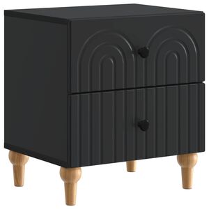 vidaXL Nattbordskap med skuff Svart 43 x 34,5 x 48 cm Konstruert tre