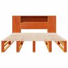 vidaXL Seng med bokhylle uten madrass voksbrun 140x190 cm heltre