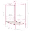 vidaXL Himmelsengeramme rosa metall 90x200 cm