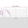 vidaXL Gjerde med innlegg. Grå 0.4 x 50 m Stål