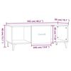 vidaXL Salongbord sonoma eik 102x50x40 cm konstruert tre