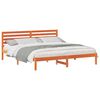vidaXL Sengestamme med hodegjerde Vokset Brun 180 x 200 cm Massiv furu