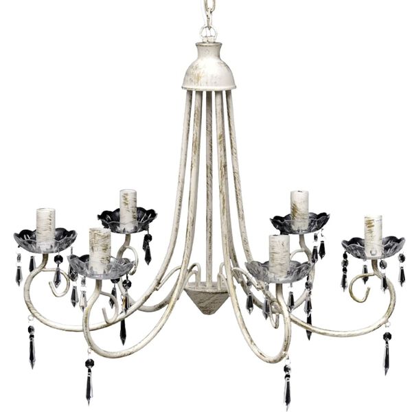 Taklampe Hvit med 6 Lyspærer