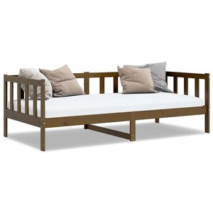 vidaXL Dagseng honningbrun heltre furu 90x200 cm