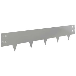 vidaXL Gjerdekant 50 stk. 100 x 20 cm St&aring;l S&oslash;lv