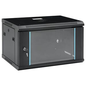 vidaXL Nettverksskap 6U veggmontert 19" IP20 600x450x350 mm