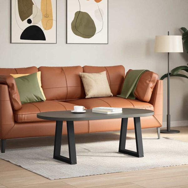 vidaXL Salongbordben V-formet 2 stk svart 38 x (42-43,3) cm st&aring;l