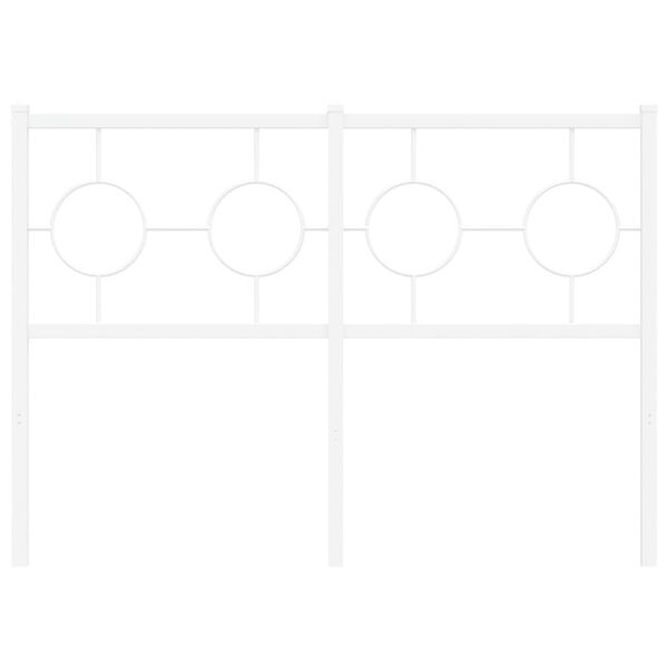 vidaXL Utskiftbar sengegavl i metall hvit 120 cm