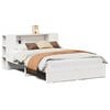 vidaXL Seng med bokhylle uten madrass hvit 140x190 cm heltre furu