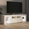 vidaXL TV-benk med LED-lys hvit 140x36,5x40 cm