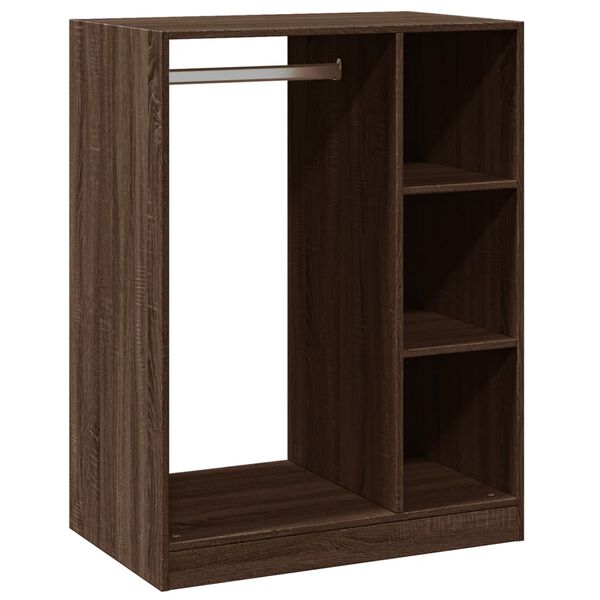 vidaXL Garderobe brun eik 77x48x102 cm konstruert tre