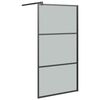 vidaXL Dusjvegg 100x195 cm m&oslash;rkt ESG-glass svart