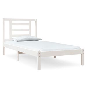 vidaXL Sengeramme uten madrass hvit 90x190 cm heltre furu