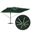 vidaXL Kipp Roma Parasol med lås Grønn og svart 352 x 251 x 265 cm