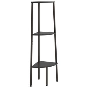 vidaXL Hj&oslash;rnehyller 3 etasjer svart 45,5x31,5x120 cm