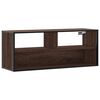 vidaXL TV-benk brun eik 100x31x39,5 cm konstruert tre og metall
