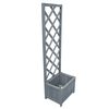 vidaXL Blomsterkasse med espalier 40x30x135 cm heltre gran