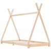 vidaXL Sengeramme for barn heltre furu 90x200 cm