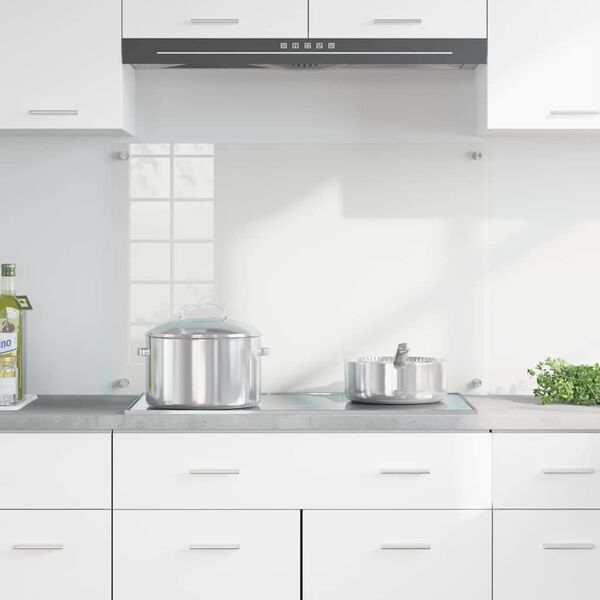 vidaXL Kjøkkenbakplate Gjennomsiktig 90 x 60 cm herdet glass