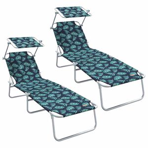 vidaXL Solstol 2 stk. Polyester gr&oslash;nn