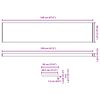 vidaXL Vinduskarmer Brunt Tre 120 x 30 x 4,5 cm PVC