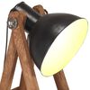 vidaXL Gulvlampe svart E27 heltre mango