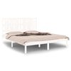vidaXL Sengeramme hvit heltre 150x200 cm King Size