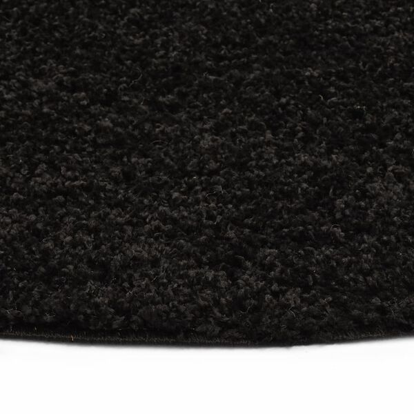 vidaXL Shaggy flossteppe 160 cm svart