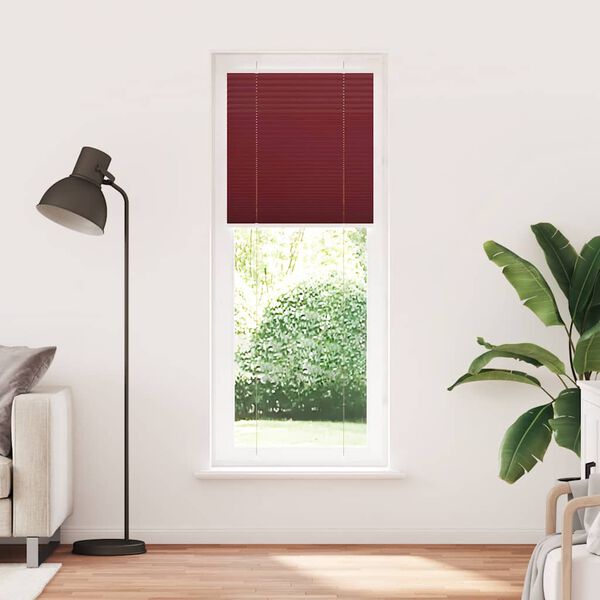 vidaXL Pliss&eacute;gardin Bordeaux R&oslash;d 75x200 cm Stoff Bredde 74,4 cm