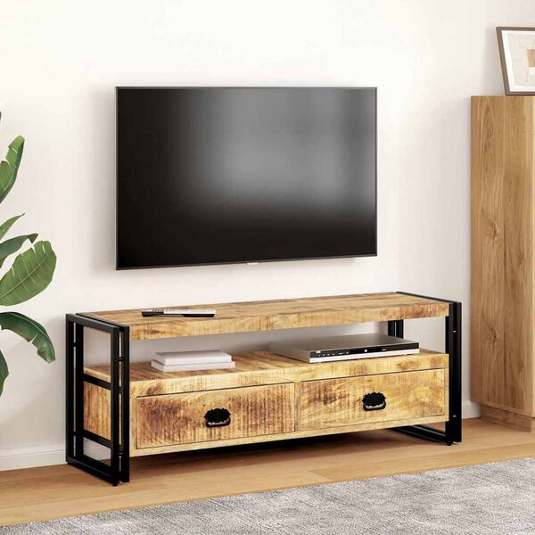 vidaXL TV-benk 120x35x45 cm heltre mango