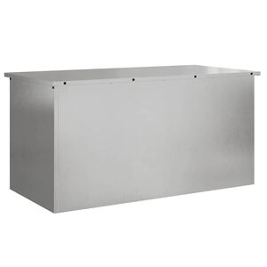 vidaXL Hageoppbevaringsputeeske Galvanisert st&aring;l 100 x 50,5 x 50 cm