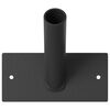 vidaXL Flagg Poli Holde Svart 13 x 6 x 0,2 cm St&aring;l