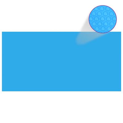 vidaXL Bassengtrekk blå 488x244 cm PE