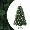 vidaXL Kunstig juletre med julekule 120 cm 150 LED-lys Varmhvit
