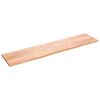vidaXL Benkeplate til bad lysebrun 220x50x(2-4) cm behandlet heltre